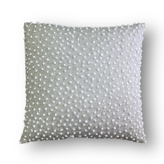 Knotted Polka Dots Silk Cushion