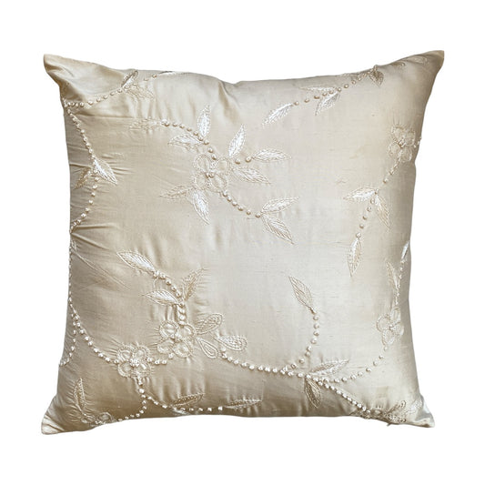 Hand Embroideried Silk Cushion