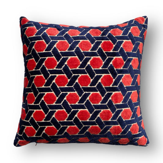 Geomatric Velvet Jacquard Cushion